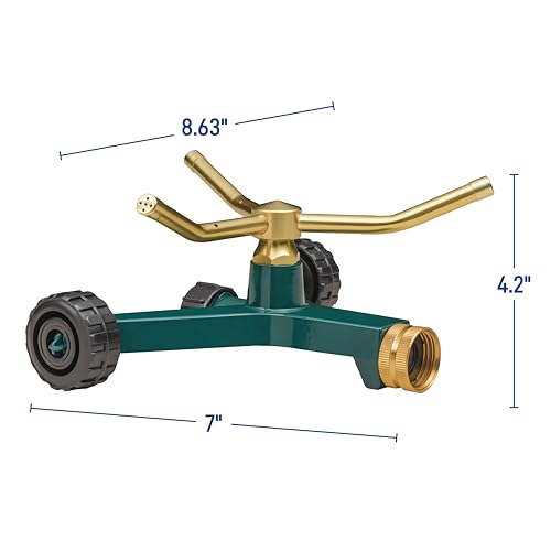 3-Arm Metal Sprinkler with Wheel Base