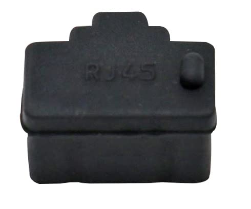 50 Pcs Black Ethernet Hub Port RJ45 Anti Dust Cover Cap Protector Plug