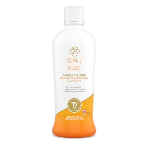 Blend Sea Buckthorn Fruit Juice - Omega 7 Sea Buckthorn Purée Mixed with Healthy Fruit Juice - Potent Omega 7 Supplement, 32 Ounces