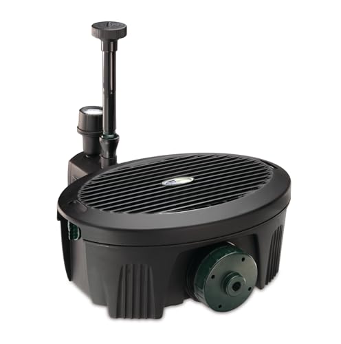 Pennington , Inpond 5 in 1, Pond & Water Pump, Filter, UV Clarifier, LED Spotlight and Fountain , All in One solution for a Clean, Clear and Beautiful pond , For Ponds up to 200 Gallons