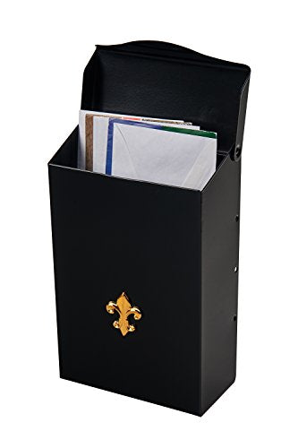 Classic Small Capacity Galvanized Steel Black, Wall-Mount Mailbox, BW110000