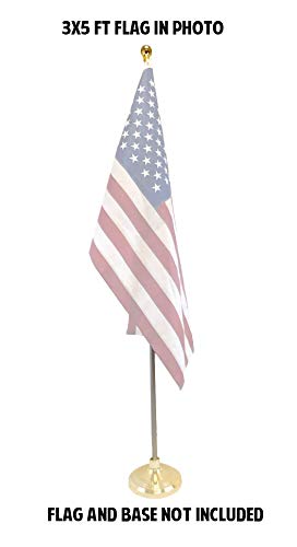 Flags Imp 8 Foot Aluminum Silver Pole with (Ball) (B00H5FNO06)