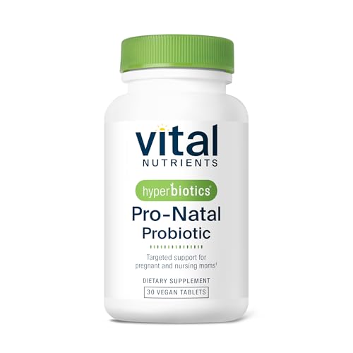 Vital Nutrients Pro-Natal Prenatal Probiotics for Women | Support for Occasional Nausea, Bloating, and Gas | Vegan Pregnancy Probiotic for Women | Gluten, Dairy, Soy Free | 30 Tablets