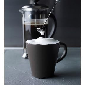Aerolatte Steam-Free Milk Frother, Polished-Chrome Finish,18/8 Stainless Steel Whisk, BPA-Free Plastic Housing, Batteries Include