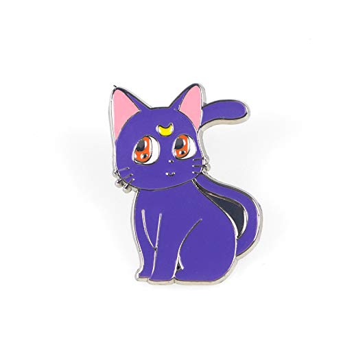 Sailor Guardian Cat Characters Luna/Artemis Enamel Metal Pin for Cosplay Costume Shirts Jackets Sweaters Jeans Hats Backpacks Schoolbags Packs Bags Shoes (Standing Cats 2Pcs)