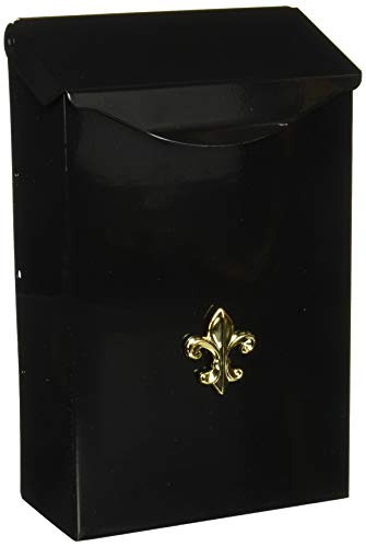 Classic Small Capacity Galvanized Steel Black, Wall-Mount Mailbox, BW110000