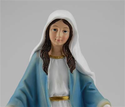 Woodington&#39;s Our Lady of Grace Blessed Virgin Mother Mary Catholic Religious Gift 8 Inch Resin Colored Statue