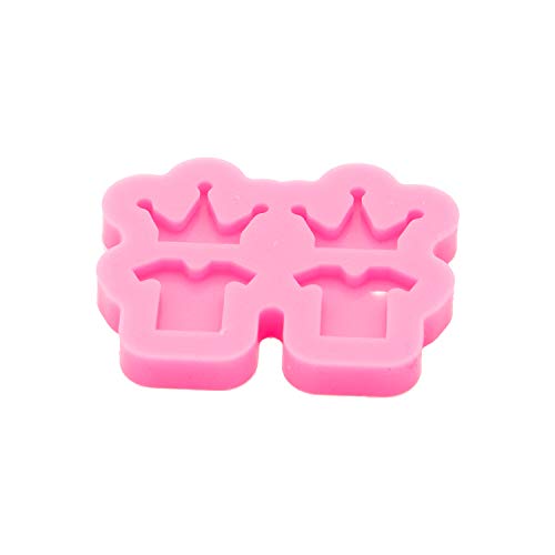 Super Glossy Mini Crown and T-Shirt Shape Earrings Silicone Mold Earring Resin Mold DIY Keychain Craft Epoxy Molds Jewelry Making Earring Resin Mould