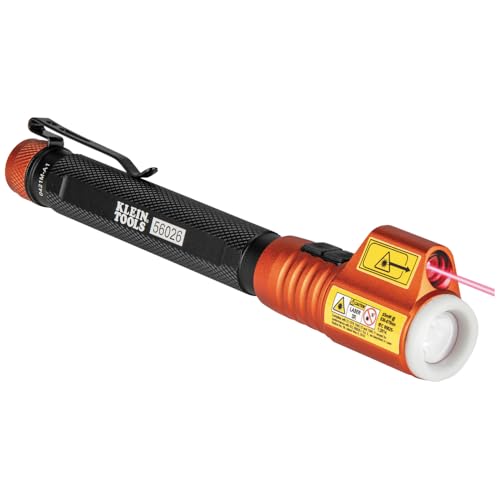 56026R Flashlight and Inspection Penlight with Class 3R Red Laser Pointer, Glow-in-Dark, LED, Great for Jobsite, Outdoor, Emergency