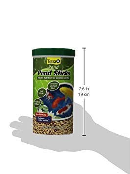 Pond Sticks, Koi Fish &amp; Goldfish Food, Soft Sticks, Easy to Digest Floating Pond Fish Food, 3.53 ounces