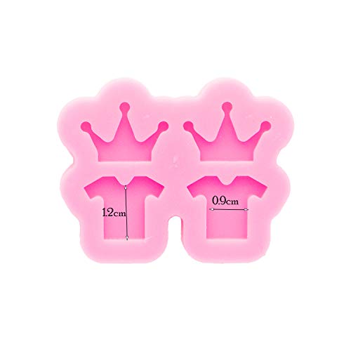 Super Glossy Mini Crown and T-Shirt Shape Earrings Silicone Mold Earring Resin Mold DIY Keychain Craft Epoxy Molds Jewelry Making Earring Resin Mould