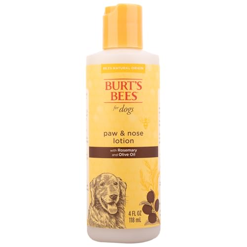 Burt's Bees for Pets Paw and Nose Lotion with Rosemary and Olive Oil, 99.7% Natural Origin Formulas, Dog Paw Pad Lotion, Paw Moisturizer for Dogs, Dog Nose Lotion, 4oz