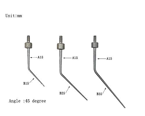 Needle Point Contact Points Set for Depth Gauge Dial Indicator M2.5 Thread 45 Degree Angle
