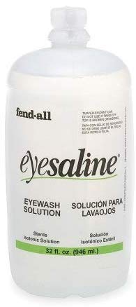 Eyesaline Eyewash Saline Solution Bottle Refill, 32 oz (2 Pack)