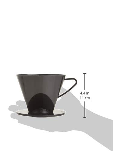 Pour-Over Coffee Brewing Filter Cone, Number 1-Size, Black, Brews 1 to 2-Servings