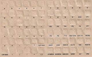 Braille Keyboard Stickers for the Blind and Visually Impaired
