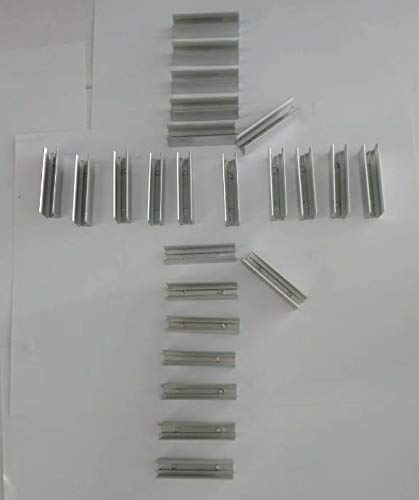 led neon flex 40pcs LED Neon Strip Channel Mounting Holder Accessories Aluminium Track, Aluminum Install Clips Rail 2 Holes for Silicone Strip Rope Light 8x16mm 40pcs/Pack