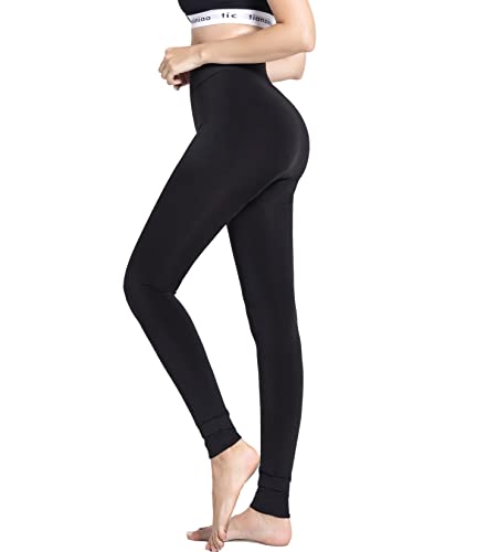 Winter Warm Women Velvet Elastic Leggings Pants (Black) one size
