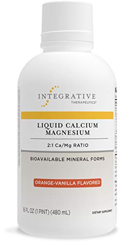 - Liquid Calcium Magnesium (2:1) - Bioavailable Mineral Forms - Orange Vanilla Flavored - 16 fl oz