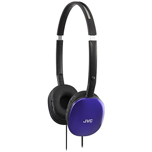 Blue Flat and Foldable Colorful Flats On Ear Headphone with 3.94 foot Gold Plated Phone Slim Plug HAS160A