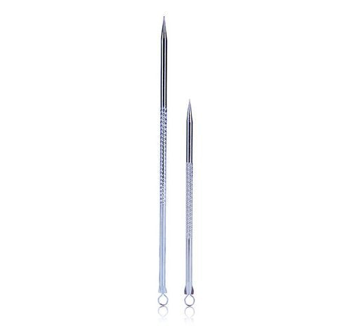 VNDEFUL 2PCS Stainless Steel Acne Needle, Angle Plug Ac