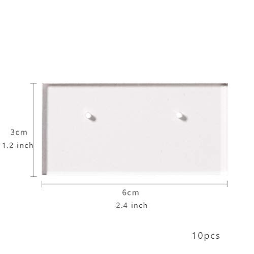 10pcs Clear earring jewelry display cards, Acrylic earring organizer cards for selling, Transparent stud earring holder Jewelry stand for showacrylic earring cards 10pcs