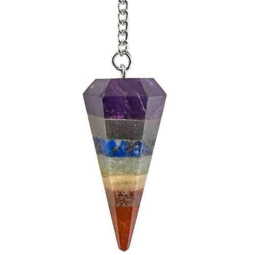 7 Chakra Stones Pendulum Gemstone Pendant Energy Healin
