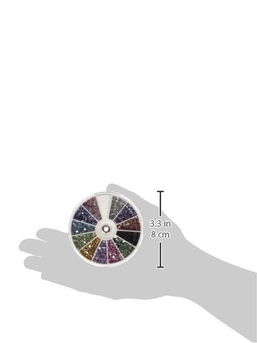 MASH Rhinestones 2400 Piece 12 Color Nail Art Nailart Manicure Wheels