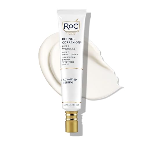 Retinol Correxion Deep Wrinkle Daily Face Moisturizer with Sunscreen SPF 30, Skin Care for Fine Lines, Dark Spots, Post-Acne Scars, Stocking Stuffers for Men & Women, 1 Ounce (Packaging May Vary)