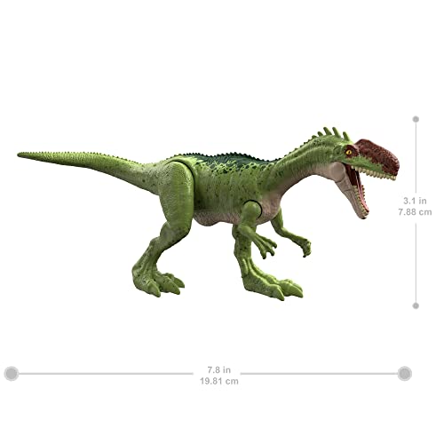 Jurassic World Camp Cretaceous Fierce Force Dinosaur Action Figure, Monolophosaurus Dino Toy with Movable Joints, Realistic Sculpting &amp; Single-Strike Motion