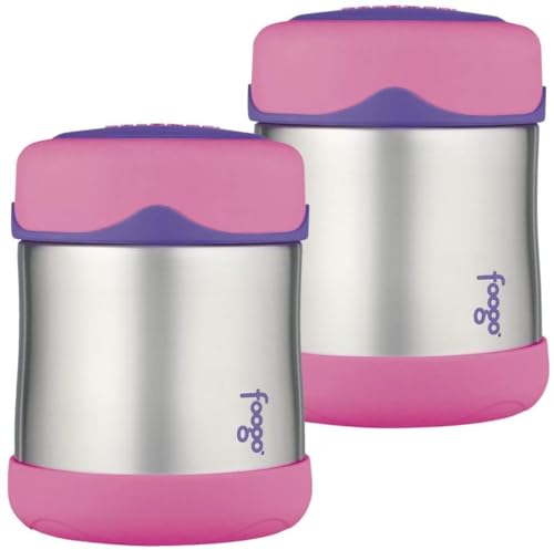Thermos Foogo Vacuum Insulated Stainless Steel 10-Ounce Food Jar, Charcoal/Teal (B3004TS2)