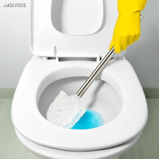 Toilet Brush and Holder, 2 Pack Stainless Steel Toilet Brush and Holder Set for Bathroom, Toilet Bowl Brush Modern Toilet Scrubber Brush