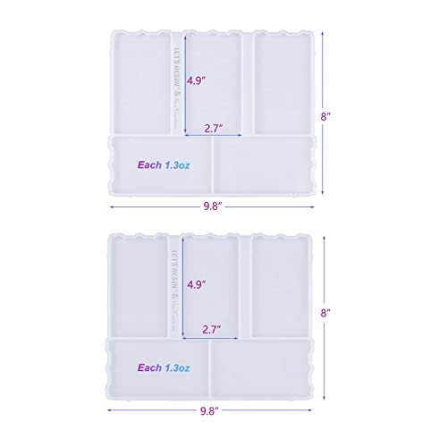 LET&#39;S RESIN Tarot Cards Resin Molds Silicone, 10 Different Major Arcana Cards Molds, Large Tarot Silicone Molds, Epoxy Resin Molds for DIY Tarot Cards, Game,Decoration