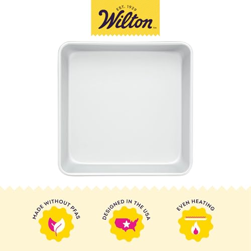 Performance Aluminum Square Cake and Brownie Pan, 8-Inch, Silver