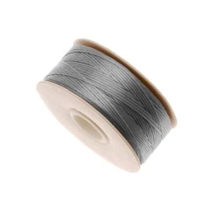 Nylon Beading Thread Size D for Delica Beads, 64 Yards per Bobbin, White, Grey &amp; Black. (Multicolor)