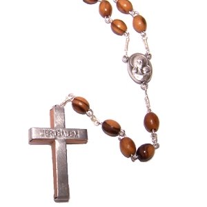 Olive Wood Rosary with Soil From Bethlehem