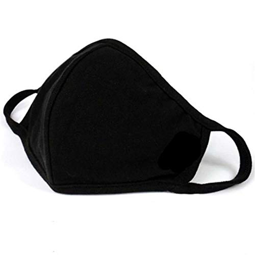 5 Pack Unisex Face Covering, Facial Covering with Adjustable Nose Wire,Black Dust Cotton, Washable and Reusable Cloth for Men and Women