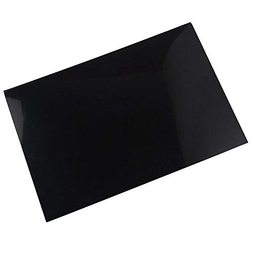 11.6 x17 Inch Guitar Bass Pickguard Blank Material DIY Sheet Scratch Plate Backplate for Strat Tele Guitar Jazz P Bass (3Ply Black)