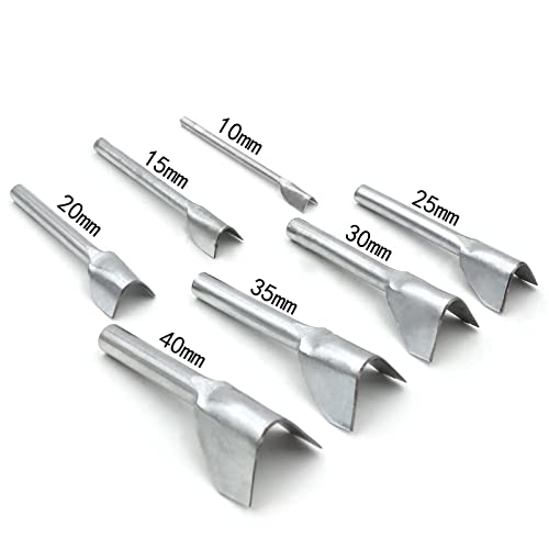 7pcs Leather Craft Cutting Tools V-Shape Punch Cutter Tools for Belt Wallet Bag with 7 Sizes (10mm/15mm/20mm/25mm/30mm/35mm/40mm)