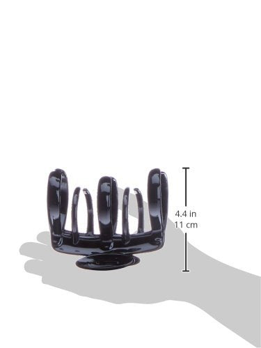 Minimal Black Skipping Teeth With A Patent Covered Spring Deep Holding Hair Claw