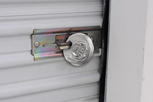 – Heavy Duty Combination Padlock – 80mm Chrome Plated Lock with Hardened Steel Shackle – Resettable Security Lock for Storage Lockers, Toolboxes, Outdoor &amp; Indoor Sheds, and More