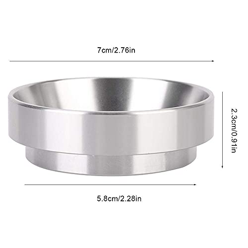 58mm Espresso Dosing Funnel, Aluminum Alloy Universal Coffee Dosing, Magnetic Coffee Machine Accessories for Home Cafe (Silver)