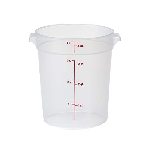 4 qt Round Polypropylene Food Storage Container - Camwear®