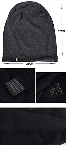 Men Slouch Hollow Beanie Thin Summer Cap Skullcap (Solid White1)