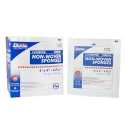Dukal 7444 Clinisorb Non-Woven Sponges 4-Ply 4 Inch x 4
