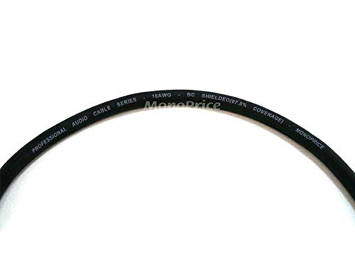 XLR Male to XLR Female Cable - 50 Feet - Black, 16AWG, Gold Plated Copper Wire Conductors - Premier Series