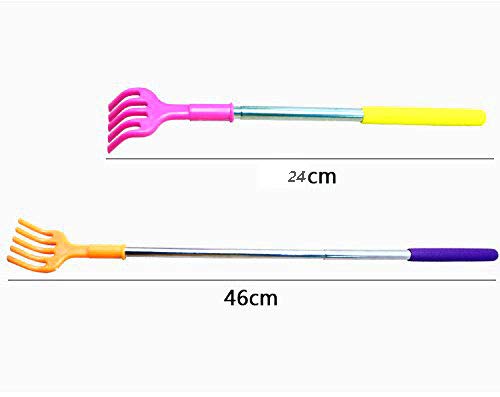 Qaoquda Back Scratcher 2 Pcs Portable Stainless Steel E