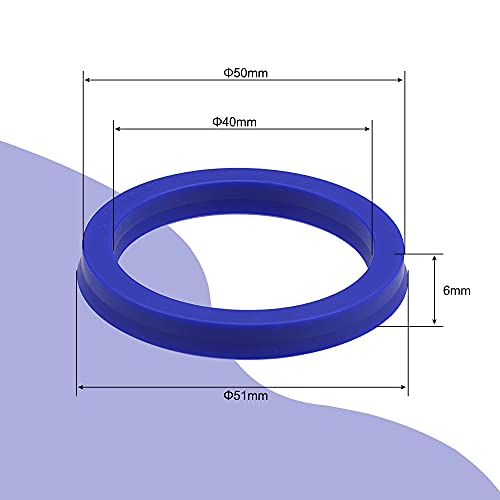 MECCANIXITY UN Radial Shaft Seal 40mm ID x 50mm OD x 6m