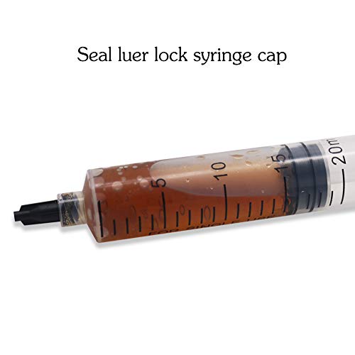 20ml Syringe with 18G 1/2 Inch Blunt Tip Needles, Syringe Caps for Experiments, Industrial Use (12 Pack)