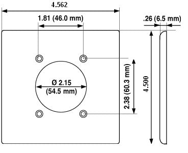 80526-W 2-Gang Flush Mount 2.15-Inch Diameter, Device Receptacle Wallplate, Midway Size, White